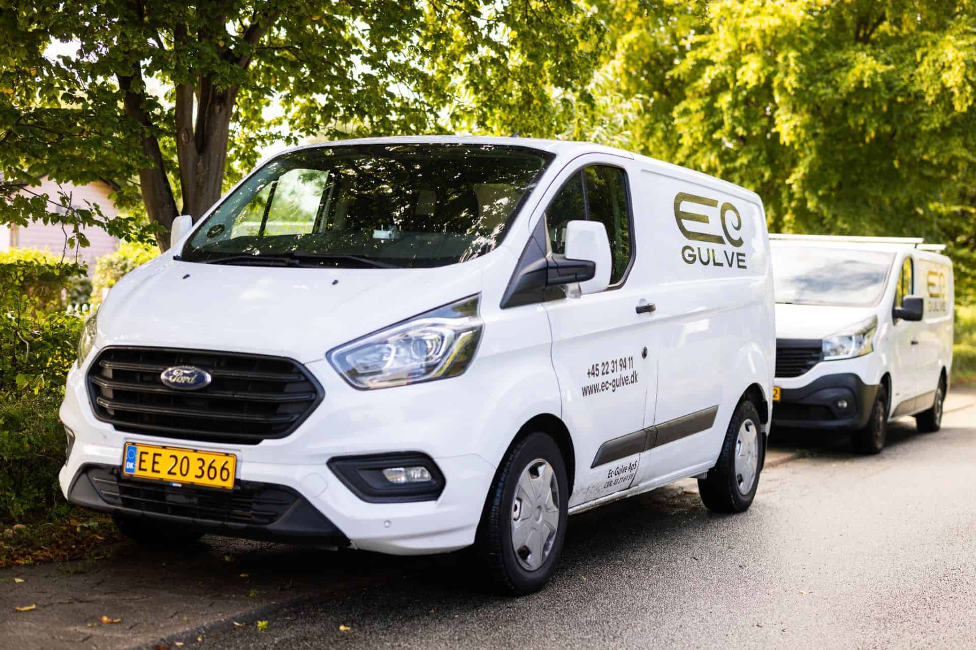 Biler fra professionelt gulvfirma i Københavnsområdet og Nordsjælland